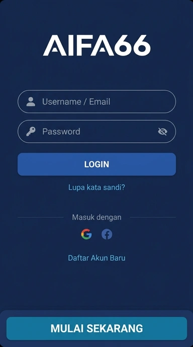 Tampilan halaman login aifa66