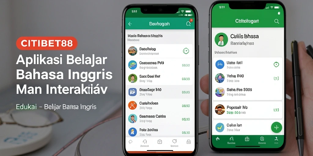 Tampilan antarmuka CITIBET88 untuk belajar bahasa Inggris.