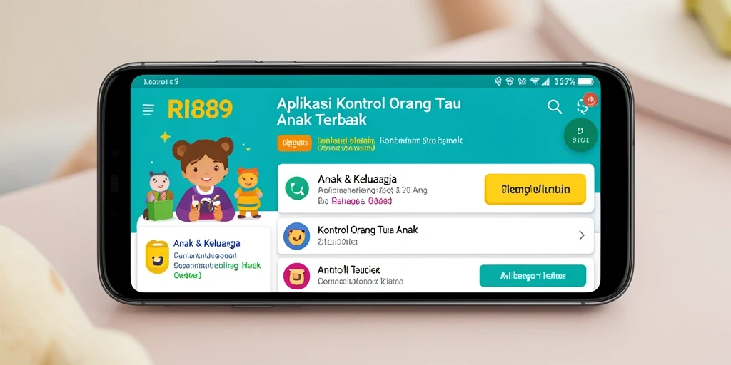 Antarmuka aplikasi RI889 yang ramah pengguna untuk kontrol orang tua.