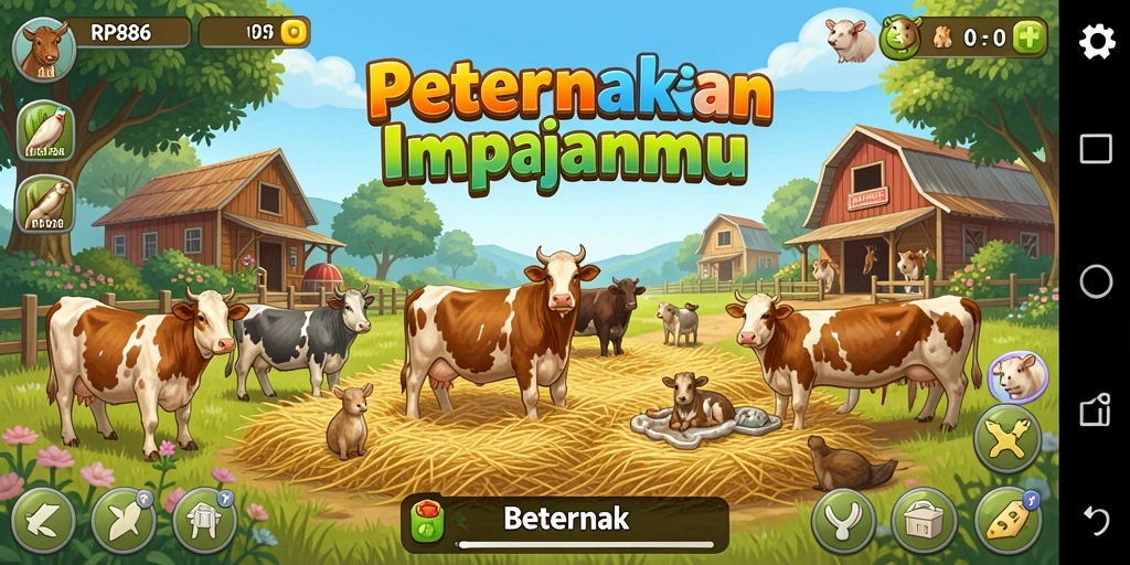 Antarmuka pengguna <strong>RP886</strong> yang menarik dan mudah digunakan saat beternak.