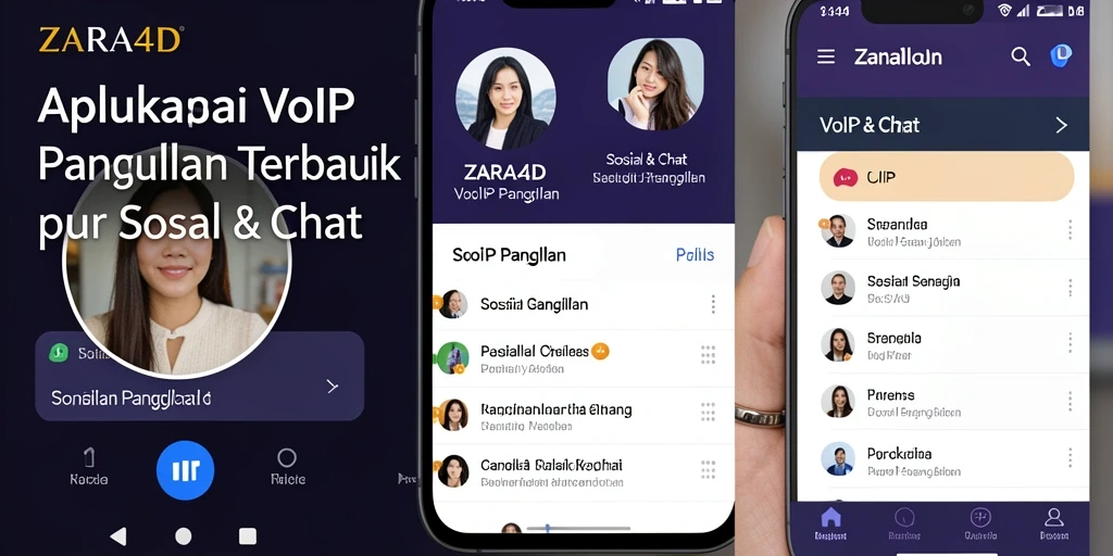Tampilan antarmuka ZARA4D saat melakukan panggilan VoIP yang intuitif.